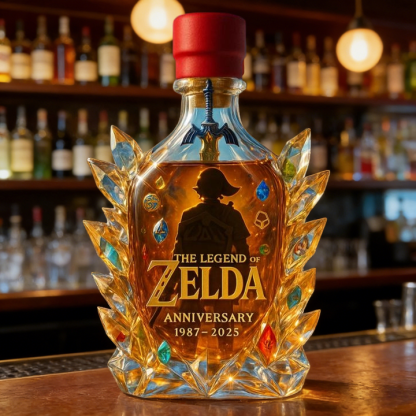 The Dazzling Legend Of Zelda 38th Anniversary 1987-2025 Whisky Bottle - A Masterpiece in Crystal & Spirit-Storyflask