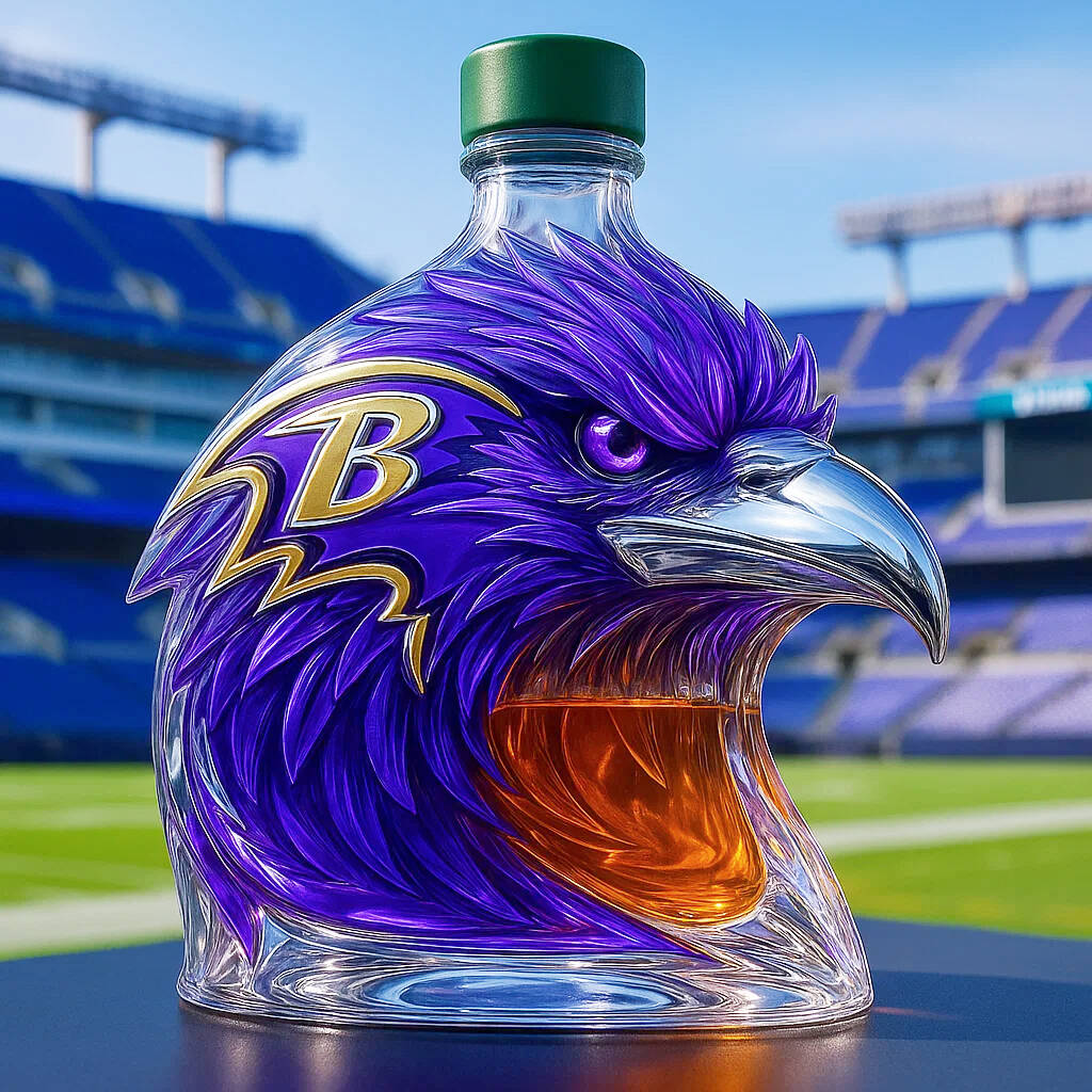 Baltimore Ravens Limited Edition Whisky Bottle-Storyflask