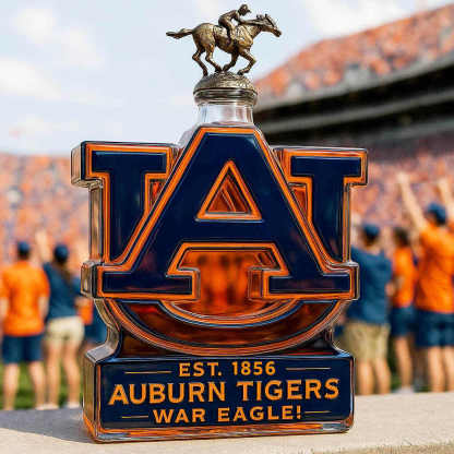 Auburn Tigers Limited Edition Whiskey Bottle-Storyflask