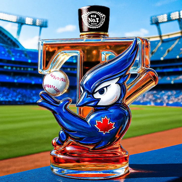Toronto Blue Jays Baseball Whiskey Bottle - A Tribute to The Spirit of Championship Glory
