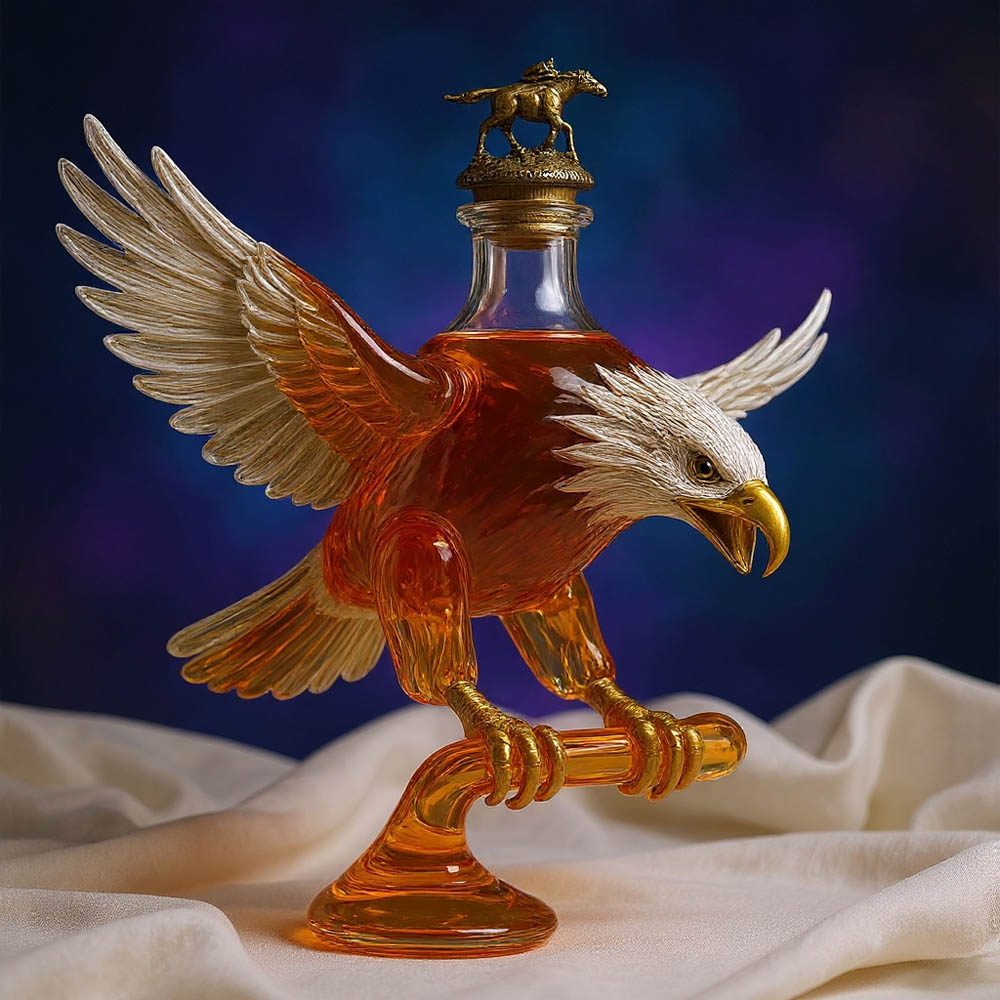 Bald Eagle Shape Glass Whiskey Bottle-Storyflask