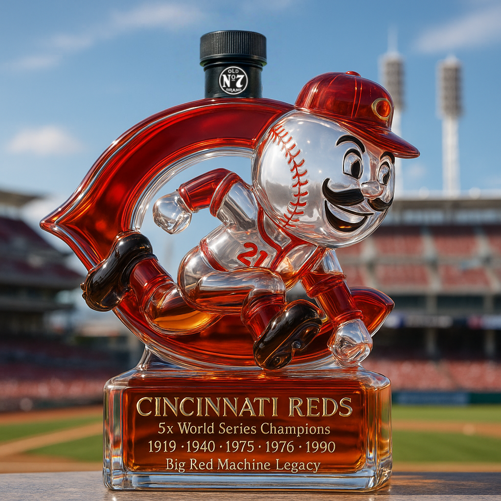 Cincinnati Reds Whiskey Bottle-Storyflask