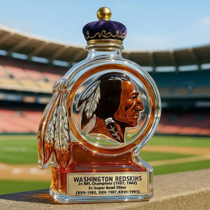 Washington Redskins Whiskey Bottle - 2x NFL & 3x Super Bowl Champions Commemorative Collectible