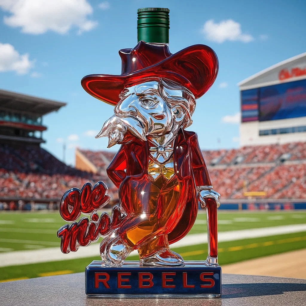 Ole Miss Rebels Whiskey Bottle-Storyflask