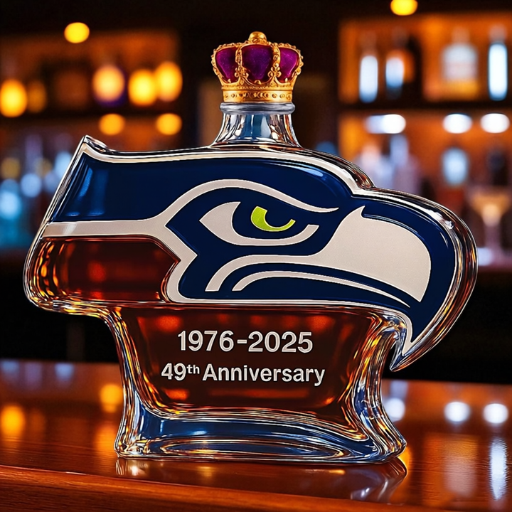 Seattle Seahawks 49th Anniversary Whiskey Bottle - The Ultimate Collectible for The Devoted Seahawks Fan