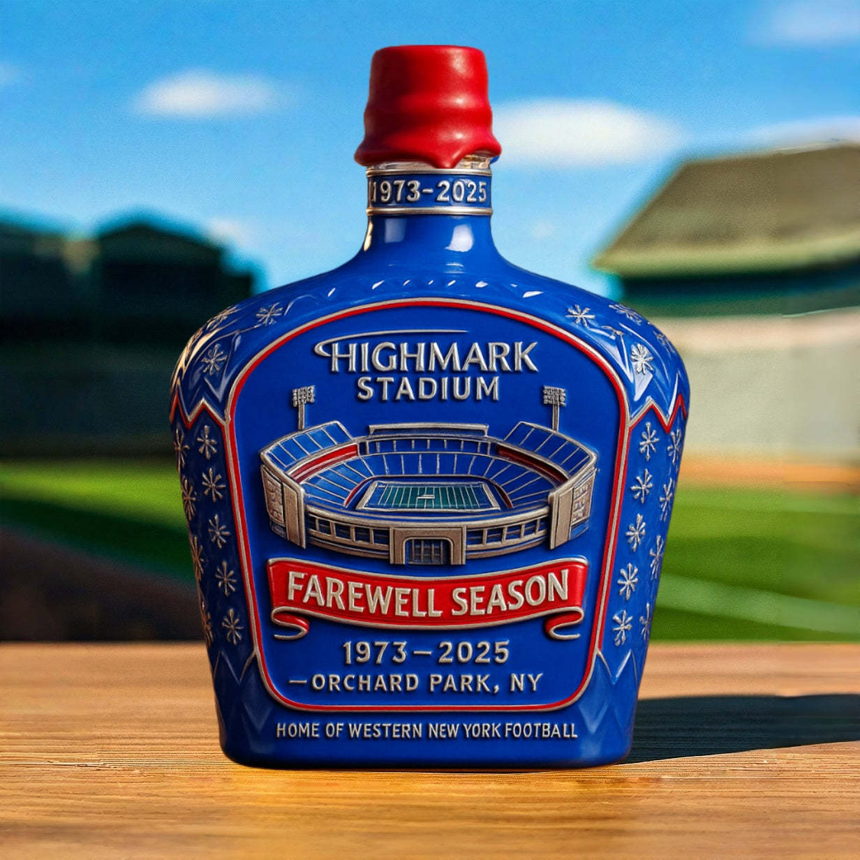 Highmark Stadium Farewell Season Whiskey Bottle-Storyflask