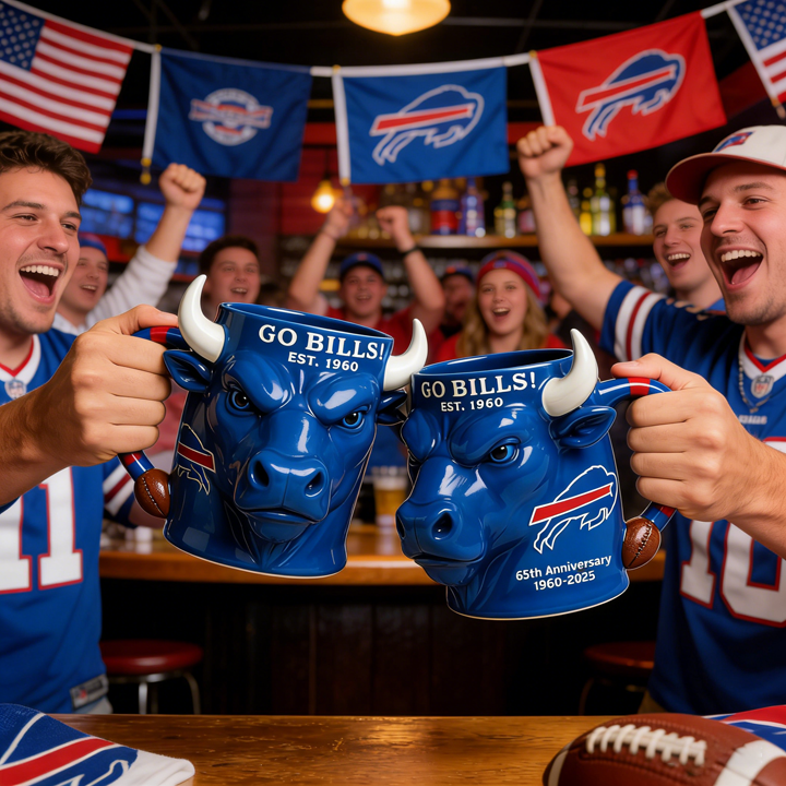 Buffalo Bills 65th Anniversary Ceramic Mug - A Unique Combination of Function and Fandom