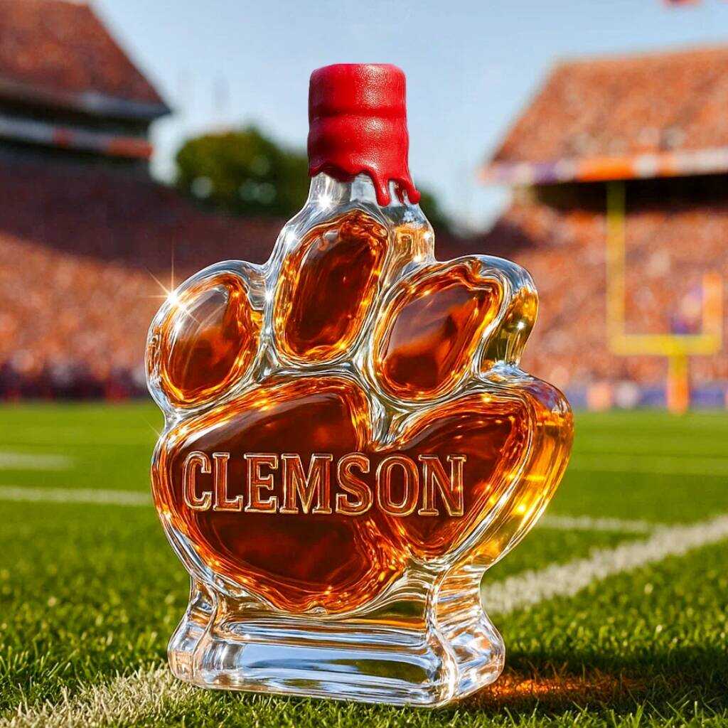Clemson Tigers Whiskey Bottle-Storyflask