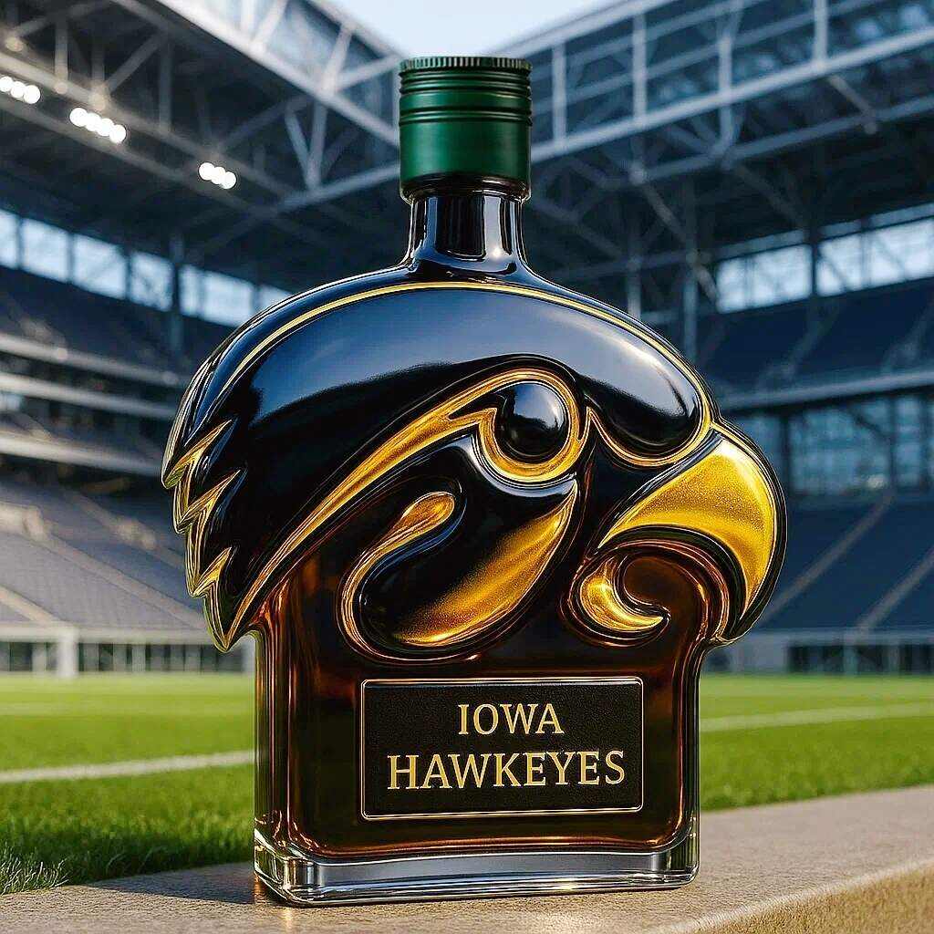 Iowa Hawkeyes Whiskey Bottle-Storyflask