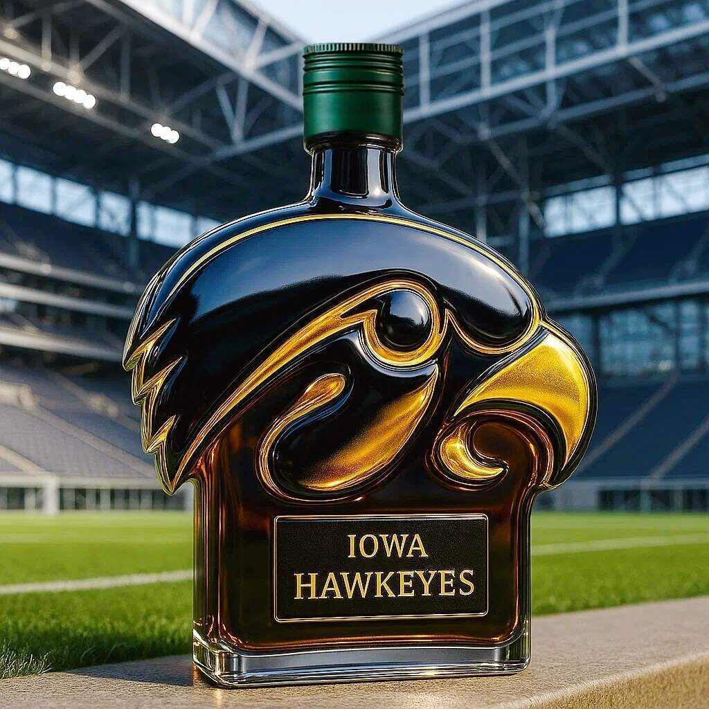 Iowa Hawkeyes Whiskey Bottle-Storyflask