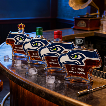 Seattle Seahawks 49th Anniversary Whiskey Bottle - The Ultimate Collectible for The Devoted Seahawks Fan