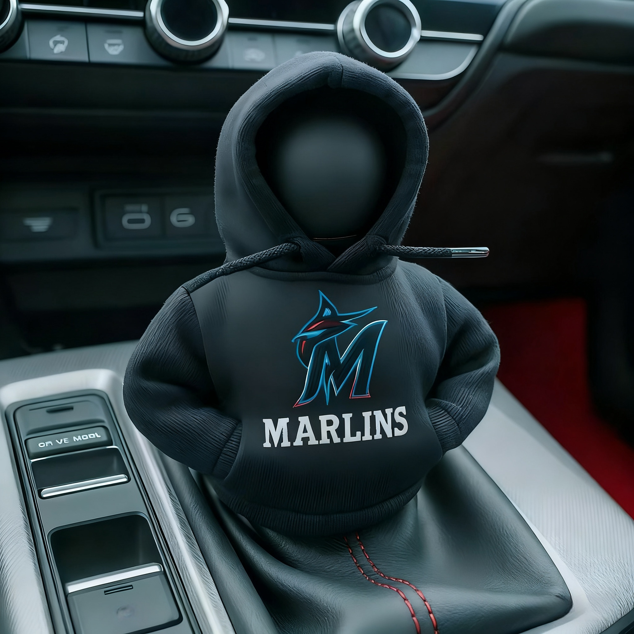 Miami Marlins Car Gear Shift Hoodie-Storyflask
