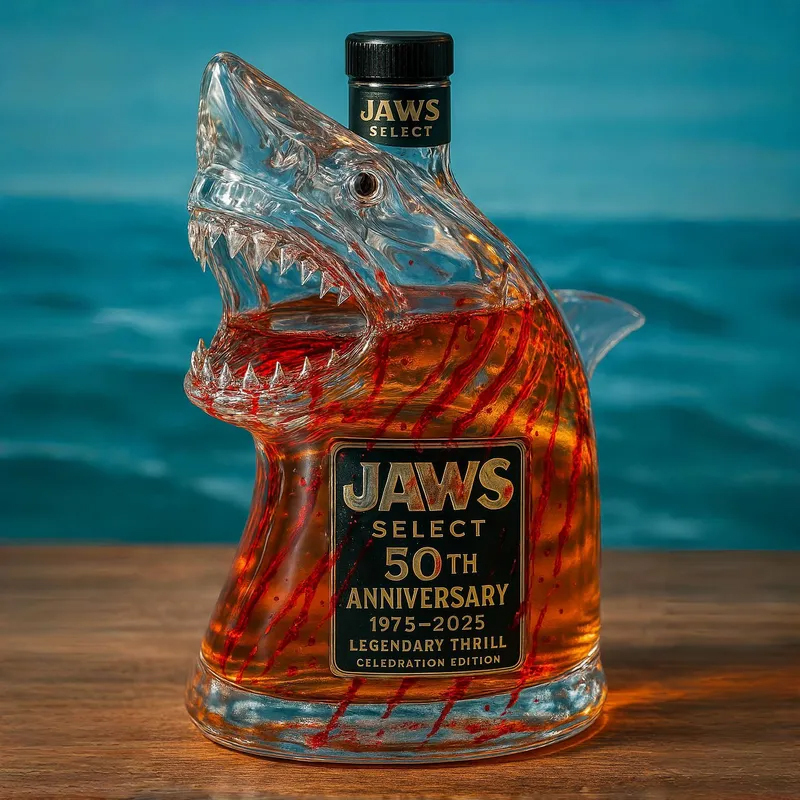 Shark Jaws Anniversary Limited Edition Whiskey Bottle-Storyflask
