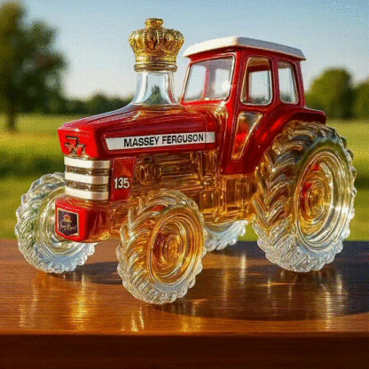 Tractor Shaped Glass Whiskey Bottle-Storyflask