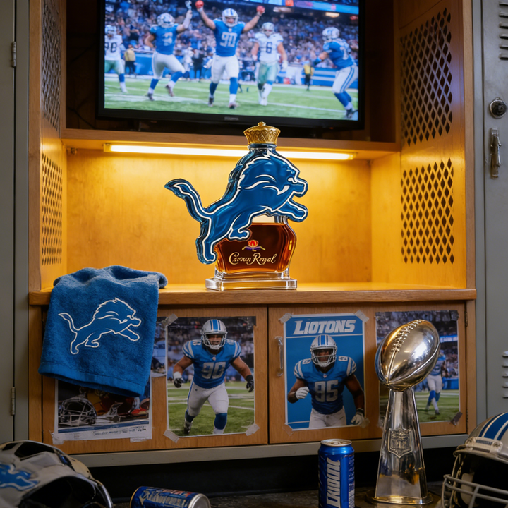 Detroit Lions Custom Whiskey Bottle - Combining Sporty Spirit with the Elegance of Whisky