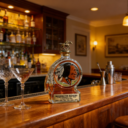 Washington Redskins Whiskey Bottle - 2x NFL & 3x Super Bowl Champions Commemorative Collectible