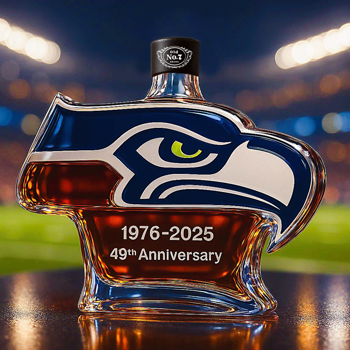 Seattle Seahawks 49th Anniversary Whiskey Bottle - The Ultimate Collectible for The Devoted Seahawks Fan