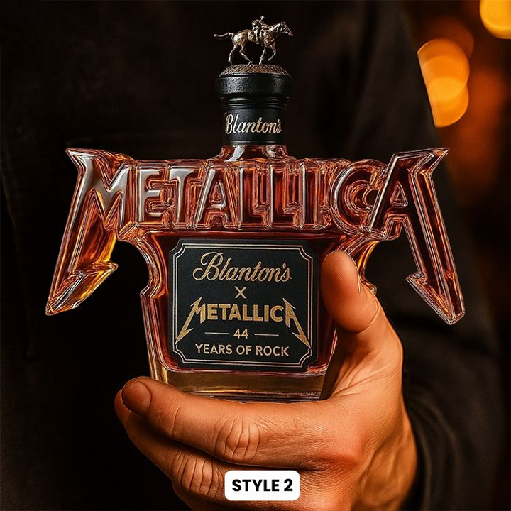 Metallica 44 Years Of Rock Crown Royal Whiskey Bottle-Storyflask