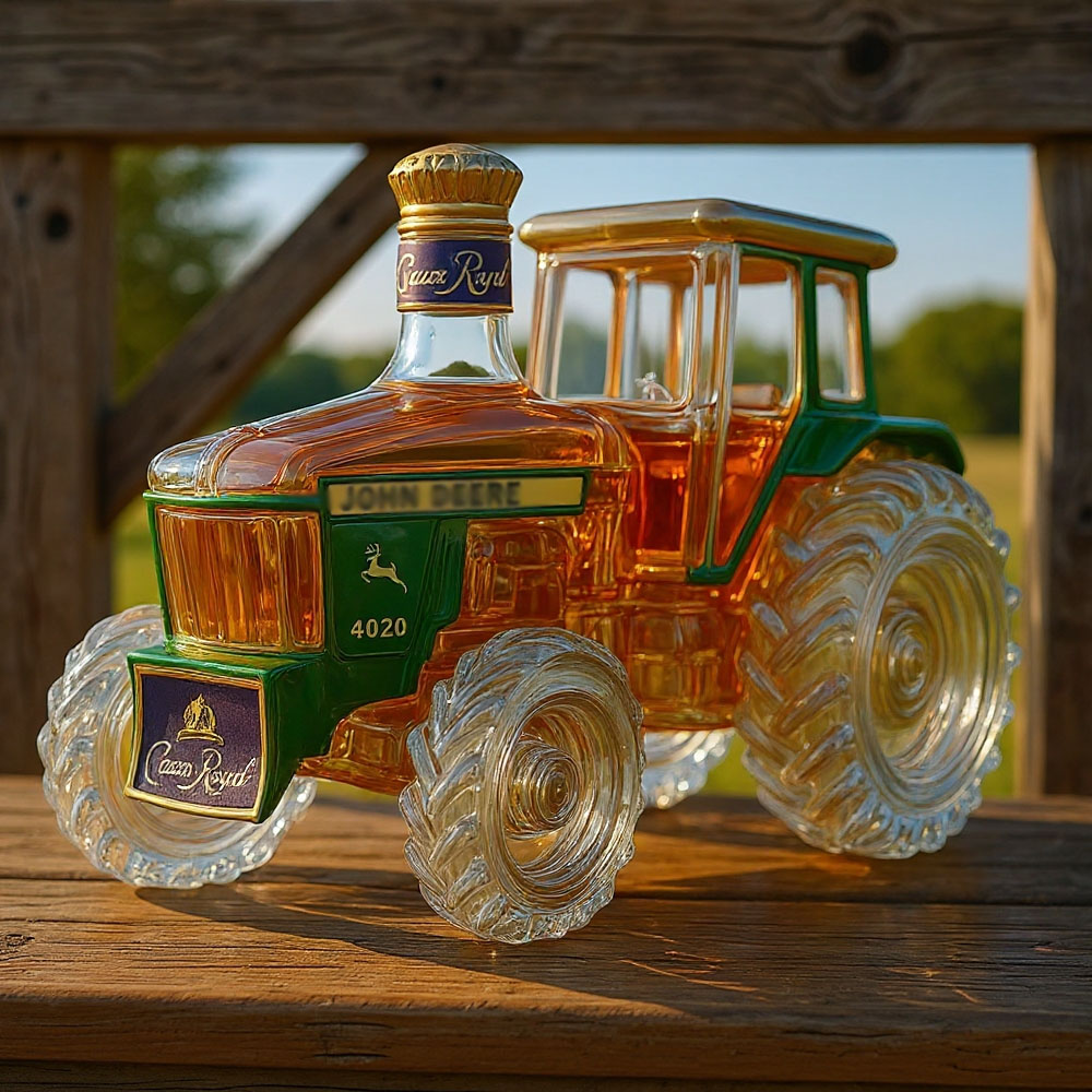 4020 Tractor🚜 Glass Whiskey Bottle-Storyflask