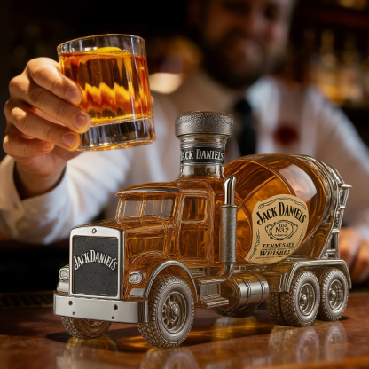 Cement Mixer Truck Whiskey Bottle -  Creative Leak-Proof Empty Wine Carafe Liquor Dispenser