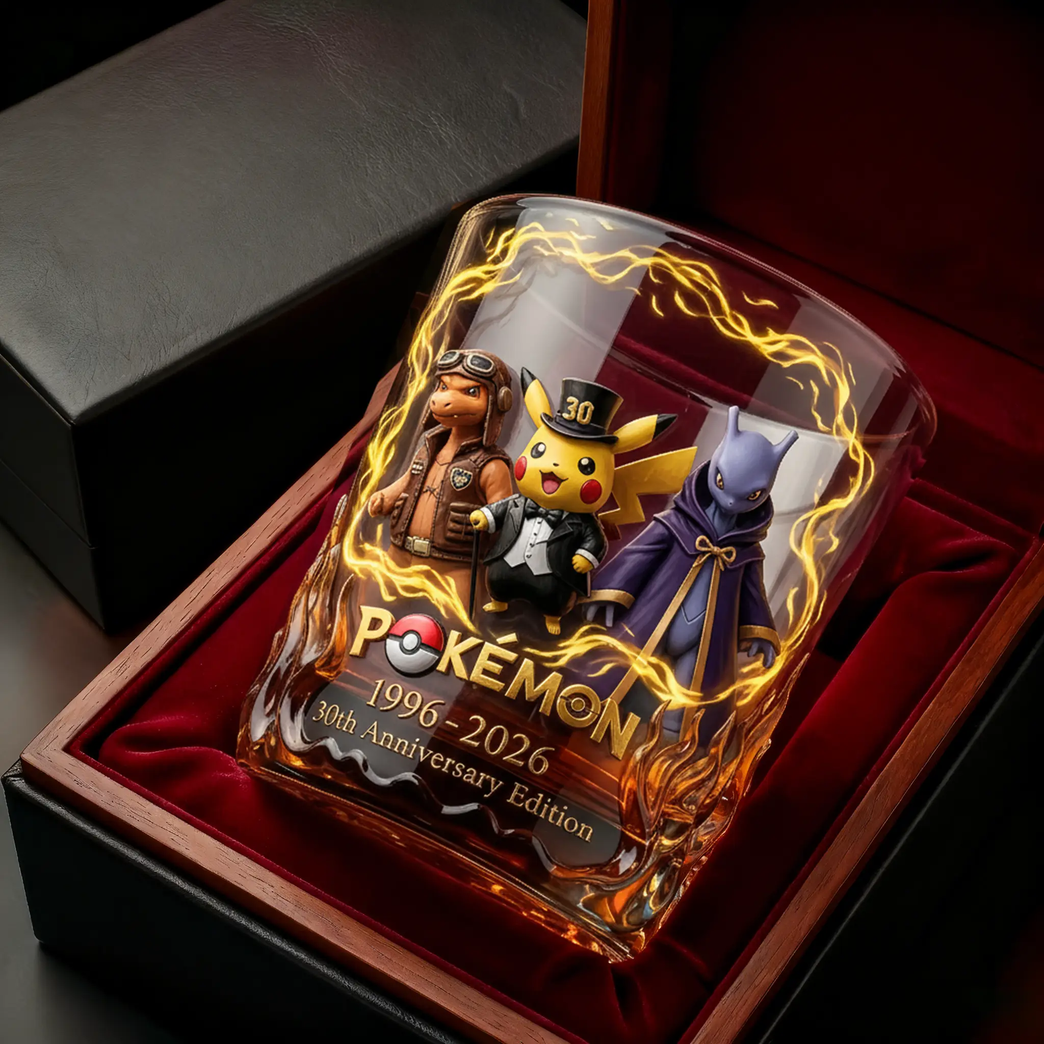 PKMN 30th Anniversary Commemorative Whiskey Glass