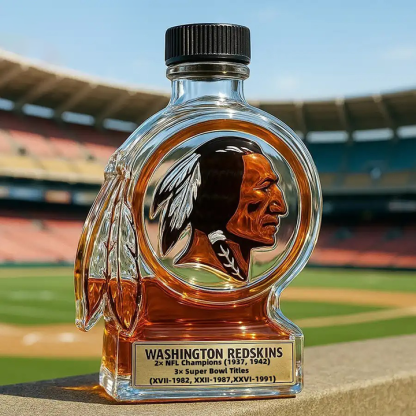 Washington Redskins Whiskey Bottle - 2x NFL & 3x Super Bowl Champions Commemorative Collectible