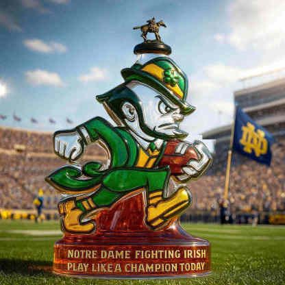Notre Dame Latest logo The Fighting Irish Limited edition Whiskey Bottle-Storyflask