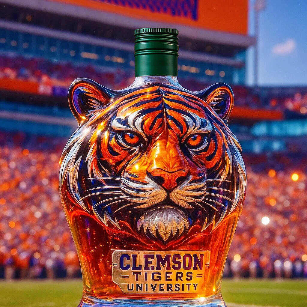 Clemson Tigers Whiskey Bottle-Storyflask