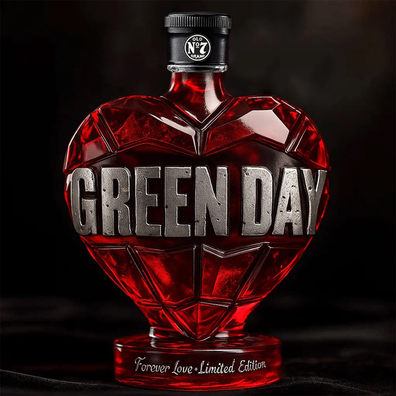 Forever Love/ Green Day Limited Edition Whiskey Bottle-Storyflask