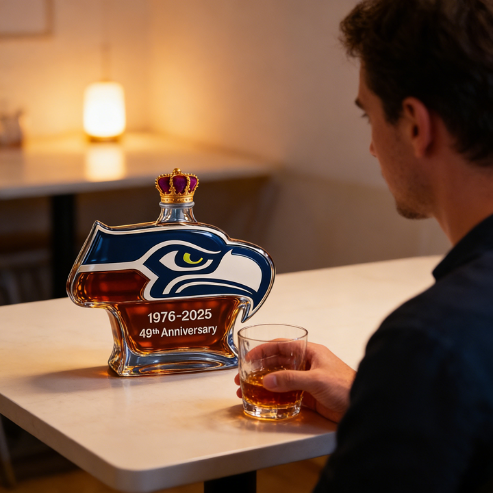 Seattle Seahawks 49th Anniversary Whiskey Bottle - The Ultimate Collectible for The Devoted Seahawks Fan