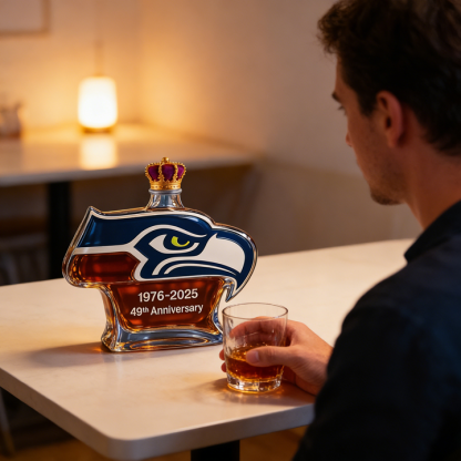 Seattle Seahawks 49th Anniversary Whiskey Bottle - The Ultimate Collectible for The Devoted Seahawks Fan