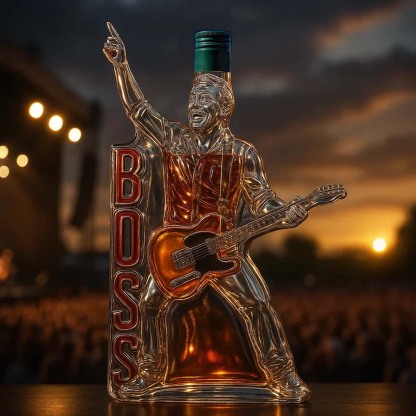 The Boss Bruce Springsteen Whiskey Bottle-Storyflask