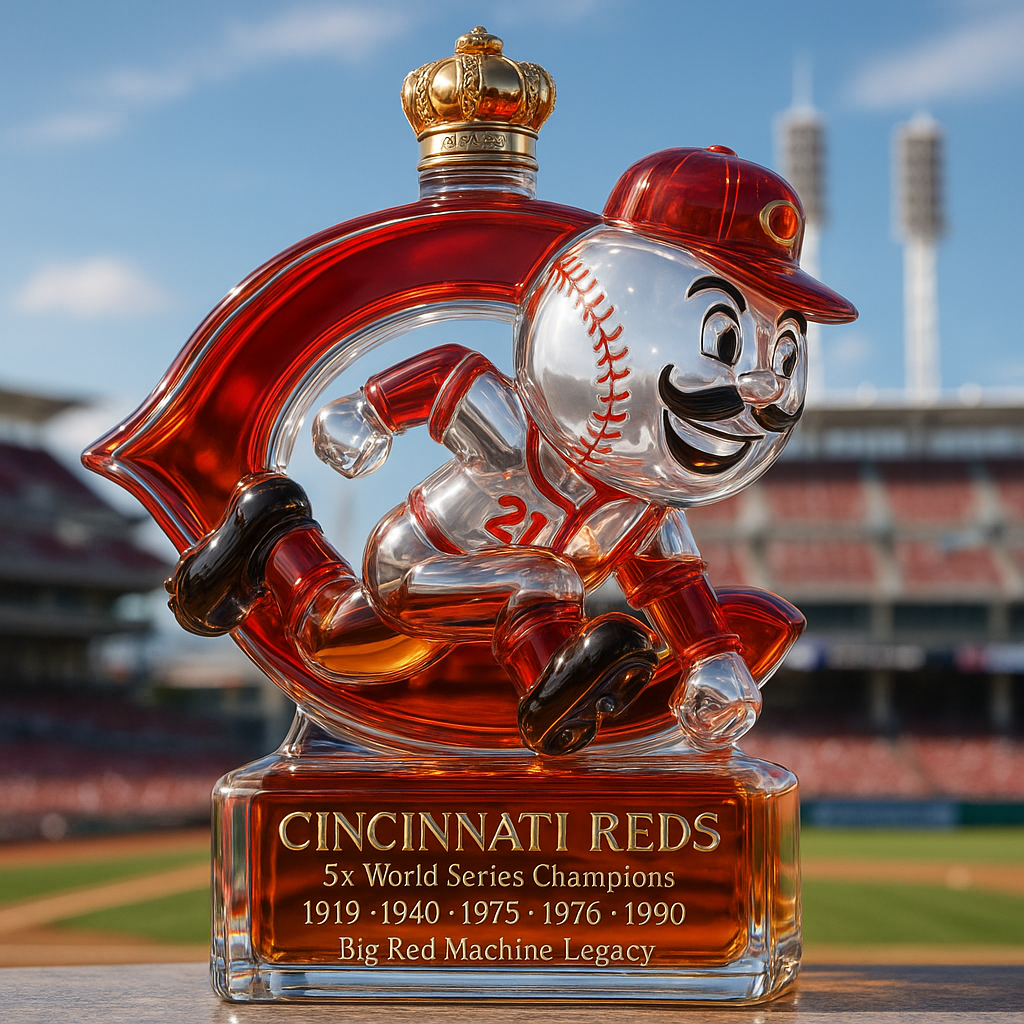 Cincinnati Reds Whiskey Bottle-Storyflask