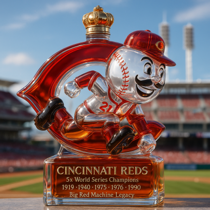 Cincinnati Reds Whiskey Bottle-Storyflask