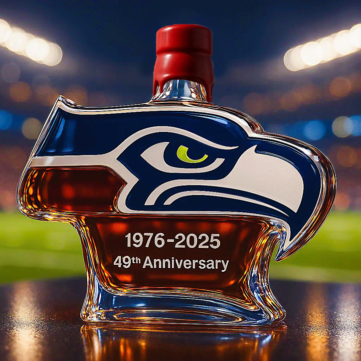 Seattle Seahawks 49th Anniversary Whiskey Bottle - The Ultimate Collectible for The Devoted Seahawks Fan