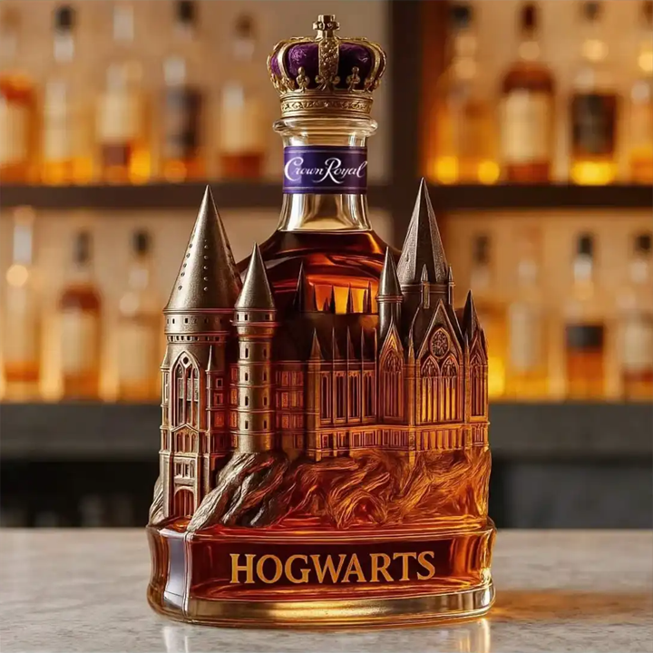 Hogwarts Castle Crown Royal Whiskey Bottle - Unveil A Truly Magical Addition to Your Collection-Storyflask