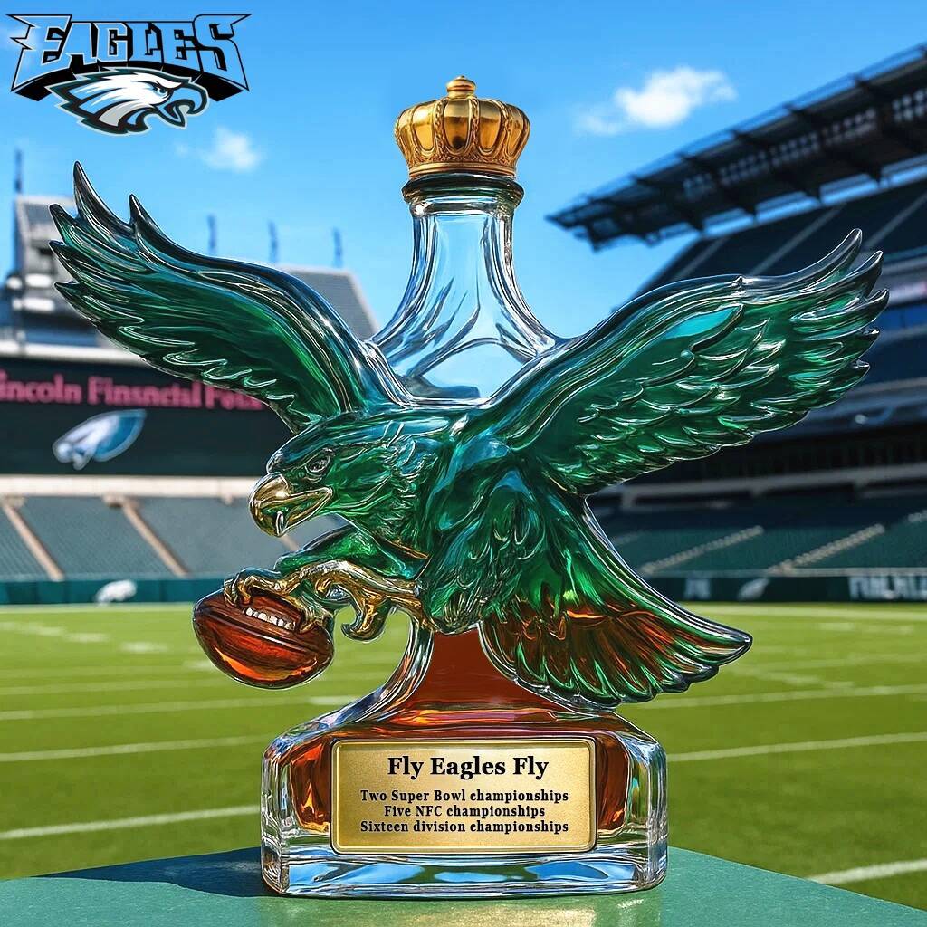 Philadelphia Eagles Retro Logo Whiskey Bottle-Storyflask