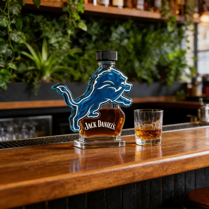 Detroit Lions Custom Whiskey Bottle - Combining Sporty Spirit with the Elegance of Whisky
