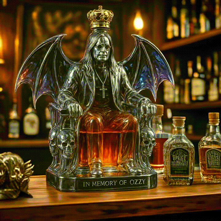 Prince of Darkness Shape Glass Whiskey Bottle-Storyflask