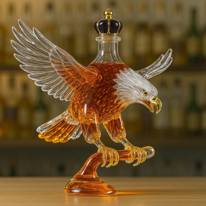 Bald Eagle Shape Glass Whiskey Bottle-Storyflask