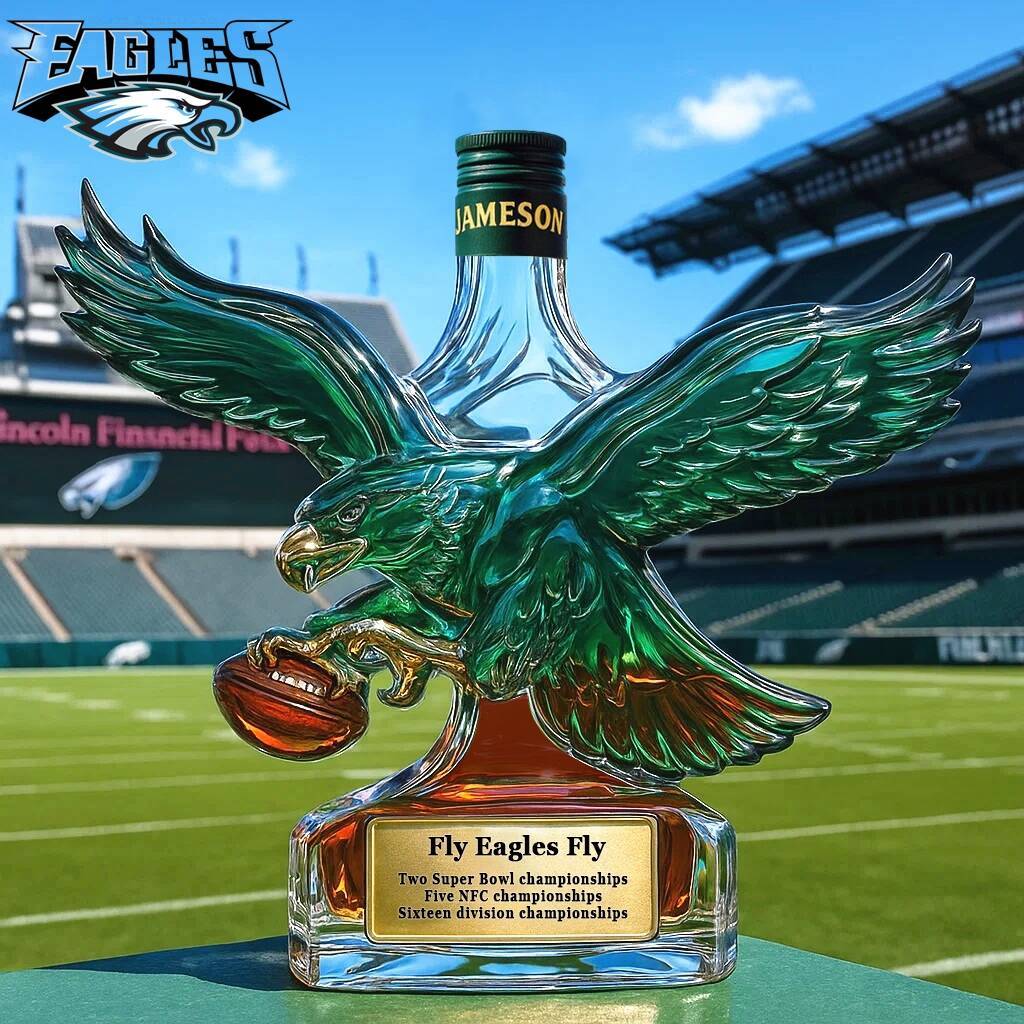 Philadelphia Eagles Retro Logo Whiskey Bottle-Storyflask
