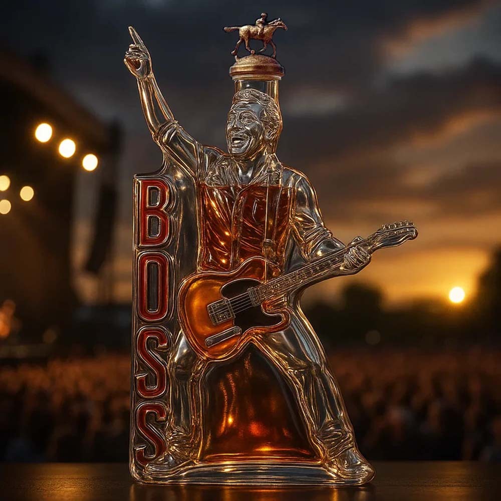 The Boss Bruce Springsteen Whiskey Bottle-Storyflask