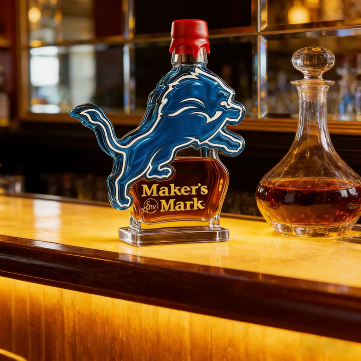 Detroit Lions Custom Whiskey Bottle - Combining Sporty Spirit with the Elegance of Whisky