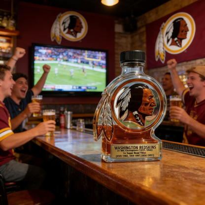 Washington Redskins Whiskey Bottle - 2x NFL & 3x Super Bowl Champions Commemorative Collectible