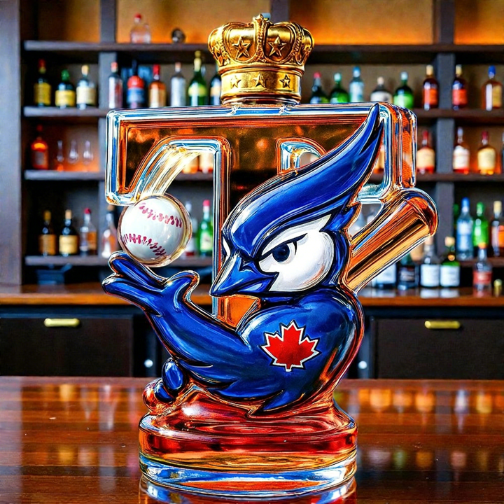 Toronto Blue Jays Baseball Whiskey Bottle - A Tribute to The Spirit of Championship Glory