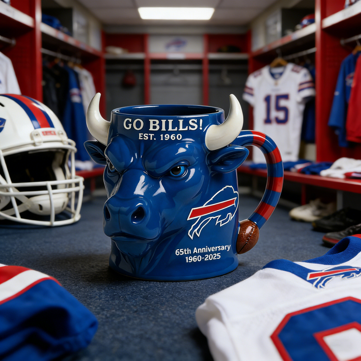 Buffalo Bills 65th Anniversary Ceramic Mug - A Unique Combination of Function and Fandom