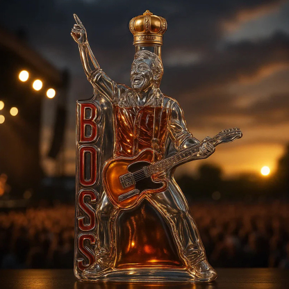 The Boss Bruce Springsteen Whiskey Bottle-Storyflask