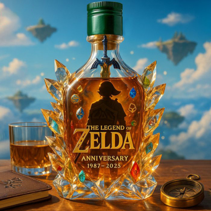 The Dazzling Legend Of Zelda 38th Anniversary 1987-2025 Whisky Bottle - A Masterpiece in Crystal & Spirit-Storyflask