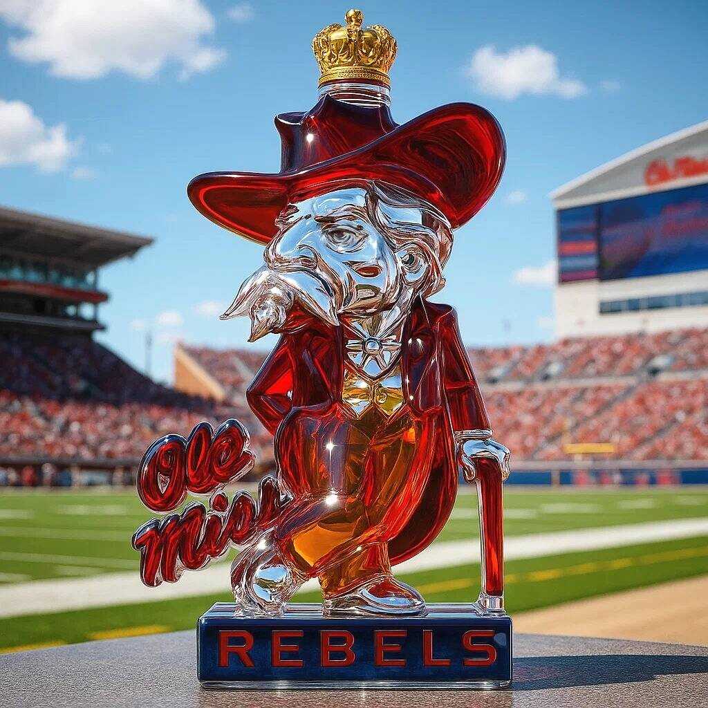 Ole Miss Rebels Whiskey Bottle-Storyflask