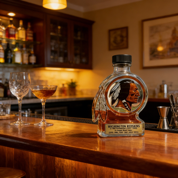 Washington Redskins Whiskey Bottle - 2x NFL & 3x Super Bowl Champions Commemorative Collectible